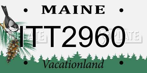 ITT2960 Maine License Plate