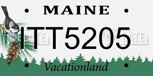 ITT5205 Maine License Plate