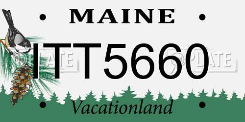 ITT5660 Maine License Plate
