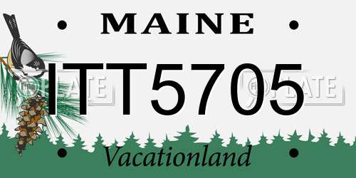 ITT5705 Maine License Plate