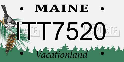 ITT7520 Maine License Plate