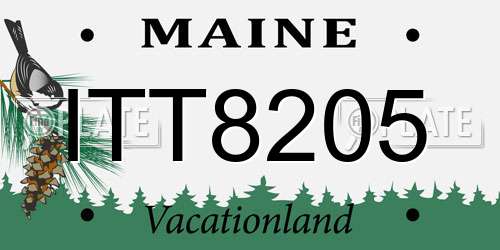 ITT8205 Maine License Plate