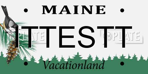 ITTESTT Maine License Plate
