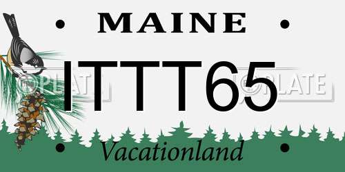 ITTT65 Maine License Plate