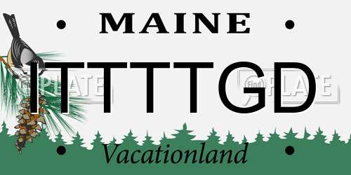 ITTTTGD Maine License Plate
