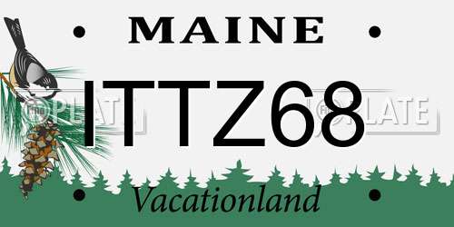 ITTZ68 Maine License Plate