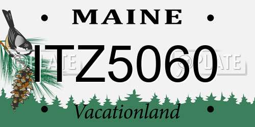 ITZ5060 Maine License Plate