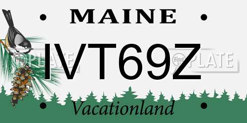 IVT69Z Maine License Plate