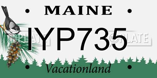 IYP735 Maine License Plate