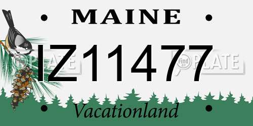 IZ11477 Maine License Plate