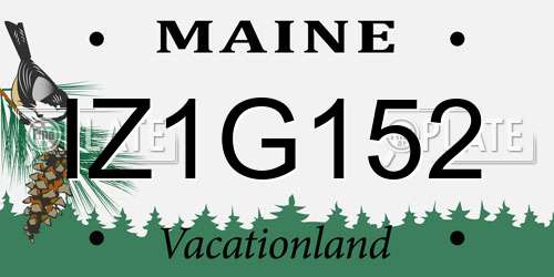 IZ1G152 Maine License Plate