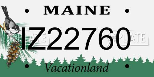 IZ22760 Maine License Plate