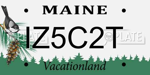 IZ5C2T Maine License Plate