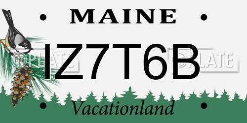 IZ7T6B Maine License Plate