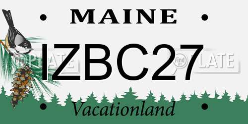 IZBC27 Maine License Plate