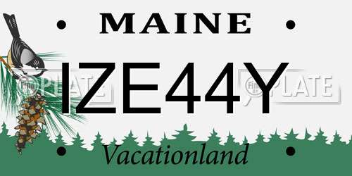 IZE44Y Maine License Plate