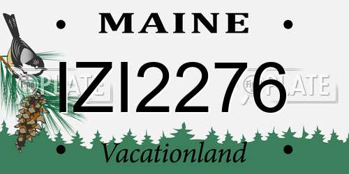 IZI2276 Maine License Plate