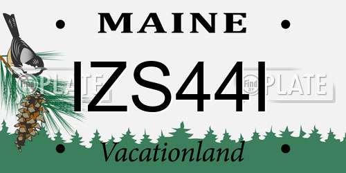 IZS44I Maine License Plate