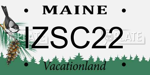 IZSC22 Maine License Plate