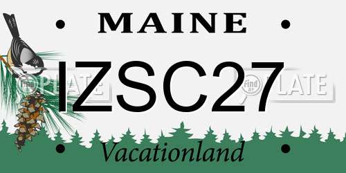 IZSC27 Maine License Plate