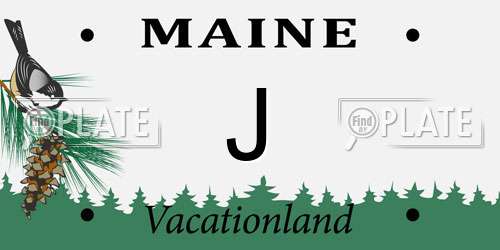 J Maine License Plate