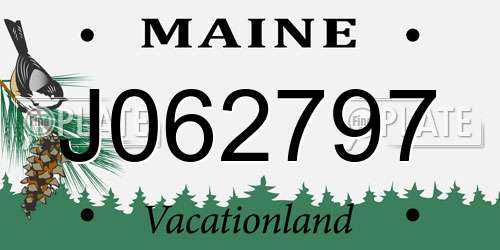 J062797 Maine License Plate