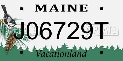 J06729T Maine License Plate