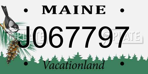 J067797 Maine License Plate