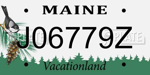 J06779Z Maine License Plate