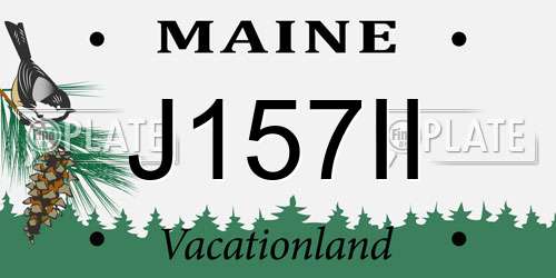 J157II Maine License Plate