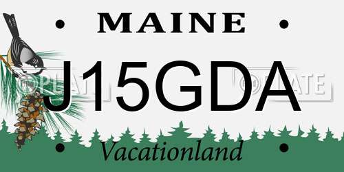 J15GDA Maine License Plate
