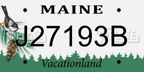 J27193B Maine License Plate