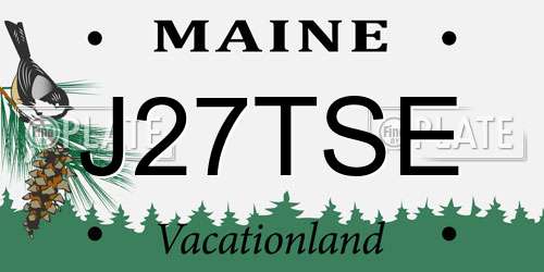 J27TSE Maine License Plate