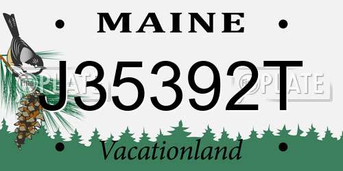 J35392T Maine License Plate