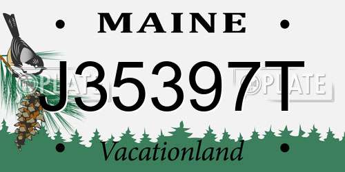 J35397T Maine License Plate