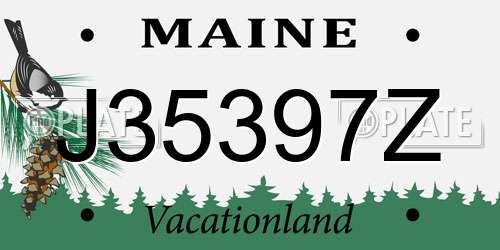 J35397Z Maine License Plate