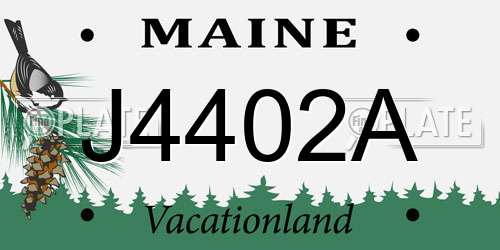 J4402A Maine License Plate