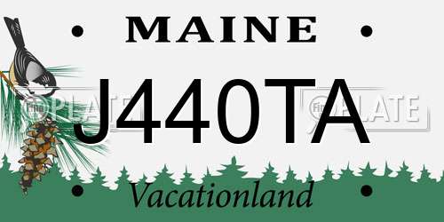 J440TA Maine License Plate