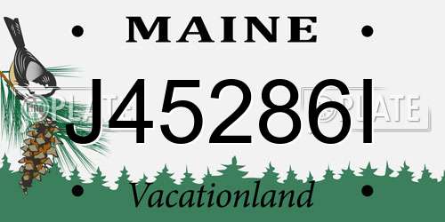 J45286I Maine License Plate