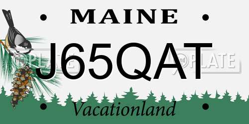 J65QAT Maine License Plate