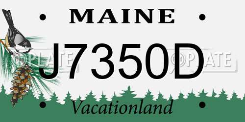 J7350D Maine License Plate