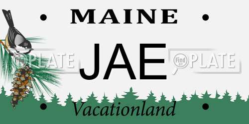 JAE Maine License Plate