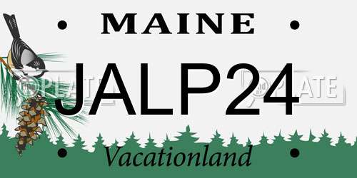 JALP24 Maine License Plate