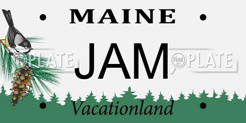 JAM Maine License Plate