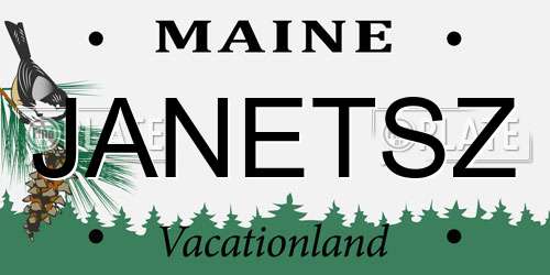JANETSZ Maine License Plate