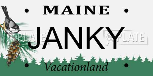 JANKY Maine License Plate