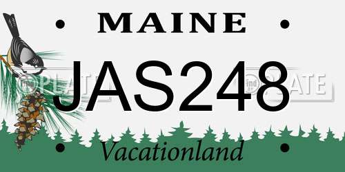 JAS248 Maine License Plate