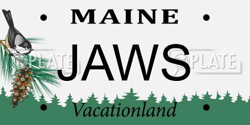 JAWS Maine License Plate