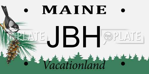 JBH Maine License Plate