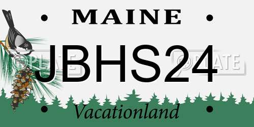 JBHS24 Maine License Plate